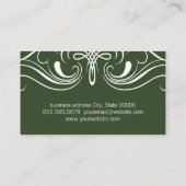 Fancy elementen Eenvoudig donkergroen Visitekaartje (Achterkant)