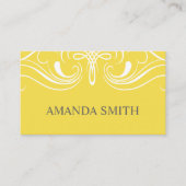 Fancy elementen Eenvoudig geel Visitekaartje (Voorkant)