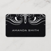 Fancy elementen Eenvoudig zwart Visitekaartje (Voorkant)