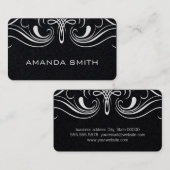Fancy elementen Eenvoudig zwart Visitekaartje (Voorkant / Achterkant)