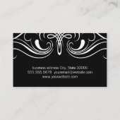Fancy elementen Eenvoudig zwart Visitekaartje (Achterkant)