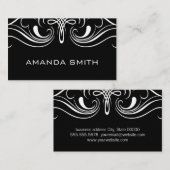 Fancy elementen Eenvoudig zwart Visitekaartje (Voorkant / Achterkant)