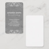 Fancy elementen grijze Waterverf achtergrond Visitekaartje (Voorkant / Achterkant)