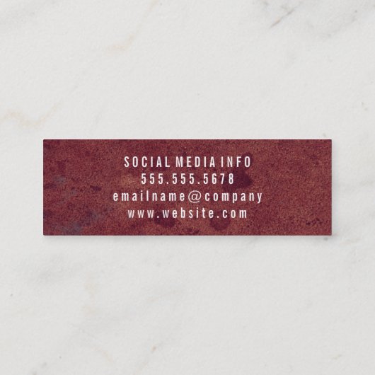 Fancy elementen Grungy Textuur Mini Visitekaartje (Achterkant)