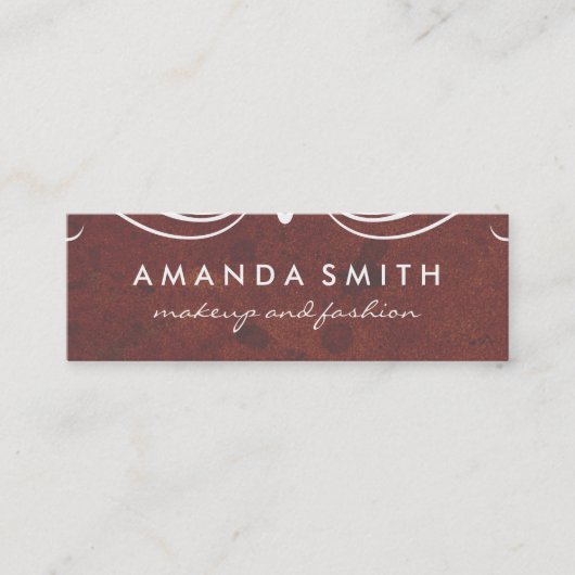 Fancy elementen Grungy Textuur Mini Visitekaartje (Voorkant)