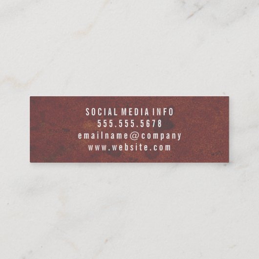 Fancy elementen Grungy Textuur Mini Visitekaartje (Achterkant)