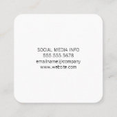 Fancy elementen | Korte achtergrond Vierkante Visitekaartje (Achterkant)