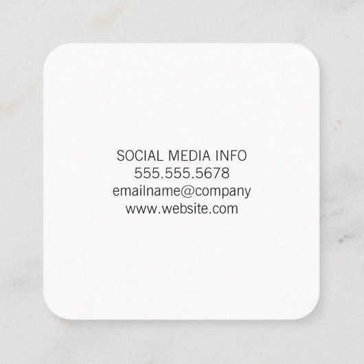 Fancy elementen | Korte achtergrond Vierkante Visitekaartje (Achterkant)