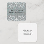 Fancy elementen | Korte achtergrond Vierkante Visitekaartje (Voorkant / Achterkant)