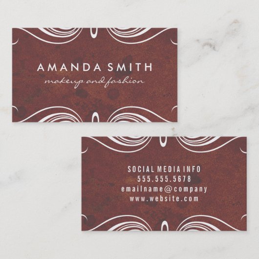 Fancy elementen met Rustic Visitekaartje (Voorkant / Achterkant)