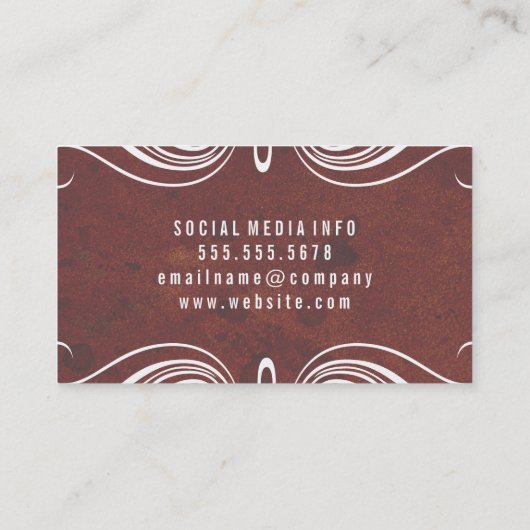 Fancy elementen met Rustic Visitekaartje (Achterkant)