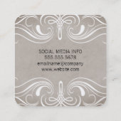 Fancy elementen vierkante visitekaartje (Achterkant)