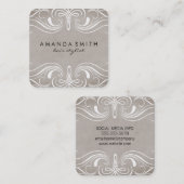 Fancy elementen vierkante visitekaartje (Voorkant / Achterkant)