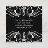 Fancy elementen vierkante visitekaartje (Achterkant)