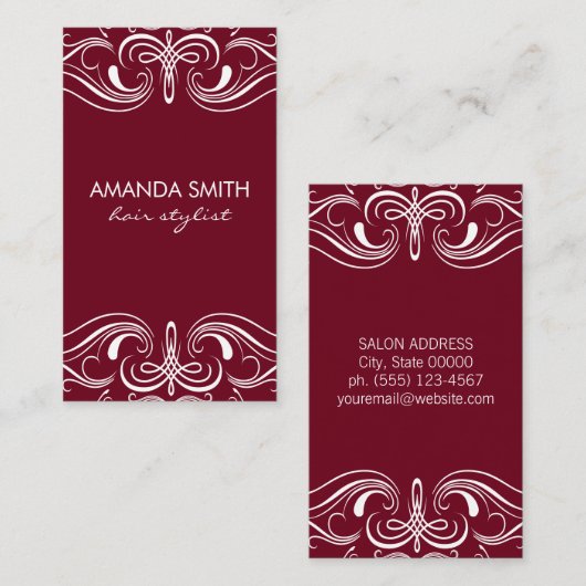 Fancy elementen visitekaartje (Voorkant / Achterkant)