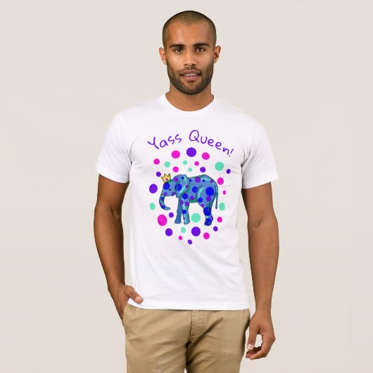 Fancy Elephant Yass Queen! Mannen T-Shirt (Voorkant volledig)