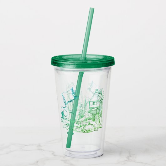 Fancy "Elf Manor"-kleur bedrukt Acryl Drinkbeker (Achterkant)