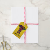 Fancy ellephant design, gebold, heldere kleuren Da Cadeaulabel (Met Touw)