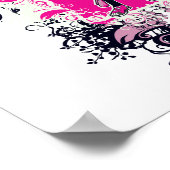 fancy emo meisje kind met kruisbotschedel poster (Hoek)