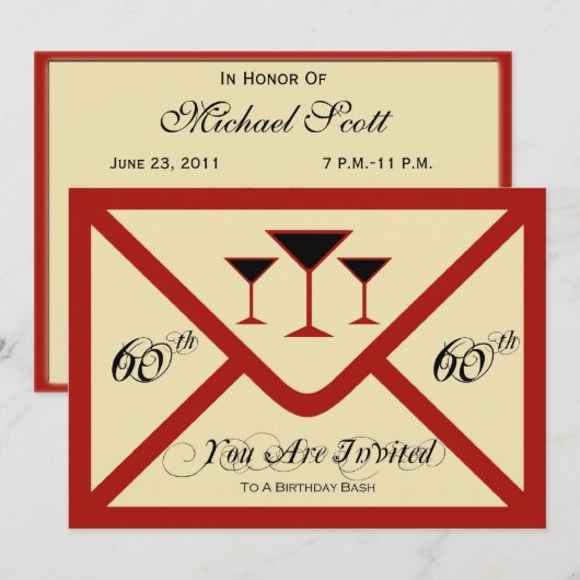 Fancy en 60ste verjaardag van de Vrijdag Kaart (Voorkant / Achterkant)