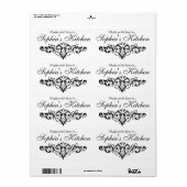 Fancy en Elegant Persoonlijke Naam Etiket (Full Sheet)