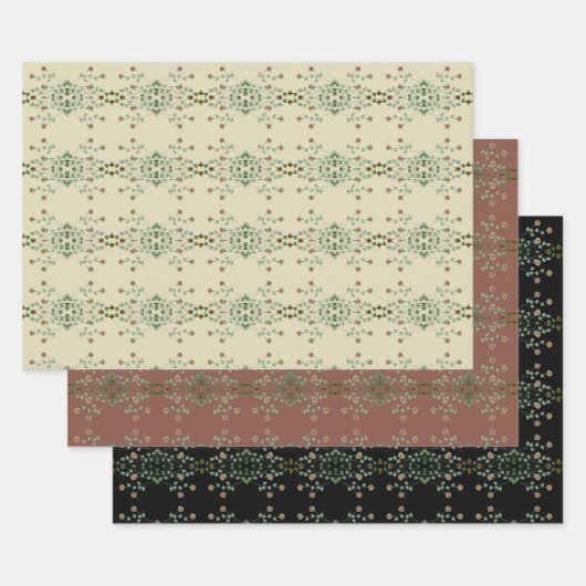 Fancy en elegante flat inpakpapier vel (Set)