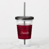 Fancy en elegante rode achtergrond stijlvol acryl drinkbeker (Voorkant)