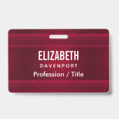 Fancy en elegante rode achtergrond stijlvol badge (Achterkant)