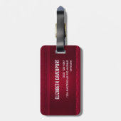 Fancy en elegante rode achtergrond stijlvol bagagelabel (Achterkant verticaal)