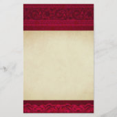 Fancy en elegante rode achtergrond stijlvol briefpapier (Voorkant)