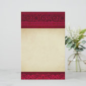 Fancy en elegante rode achtergrond stijlvol briefpapier (Staand voorkant)