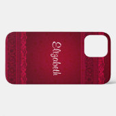 Fancy en elegante rode achtergrond stijlvol Case-Mate iPhone case (Achterkant (horizontaal))