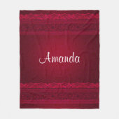 Fancy en elegante rode achtergrond stijlvol fleece deken (Voorkant)