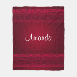 Fancy en elegante rode achtergrond stijlvol fleece deken