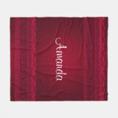 Fancy en elegante rode achtergrond stijlvol fleece deken (Voorkant (Horizontaal))