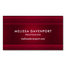 Fancy en elegante rode achtergrond stijlvol magnetisch visitekaartje