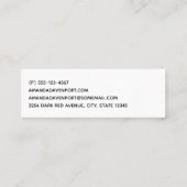 Fancy en elegante rode achtergrond stijlvol mini visitekaartje (Achterkant)