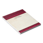 Fancy en elegante rode achtergrond stijlvol notitieblok (Schuin)