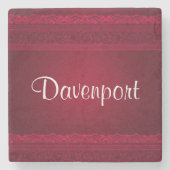 Fancy en elegante rode achtergrond stijlvol stenen onderzetter (Voorkant)