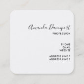 Fancy en elegante rode achtergrond stijlvol vierkante visitekaartje (Achterkant)