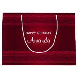 Fancy en elegante rode achtergrond Stijlvolle verj Groot Cadeauzakje