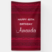 Fancy en elegante rode achtergrond Stijlvolle verj Spandoek (Verticaal)