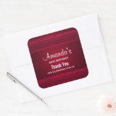 Fancy en elegante rode achtergrond Stijlvolle verj Vierkante Sticker (Envelop)