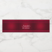 Fancy en elegante rode achtergrond Stijlvolle verj Waterfles Etiket (Enkel label)