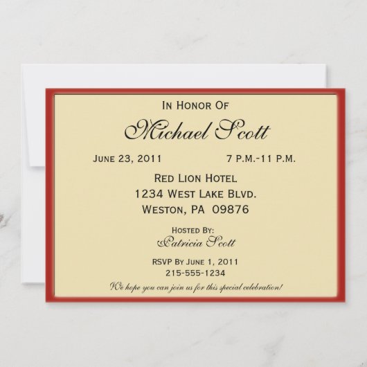 Fancy en Fun 80th Birthday Party Invitation Kaart (Achterkant)