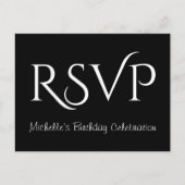Fancy en Glamoureus "RSVP"-Briefkaart Briefkaart (Voorkant)