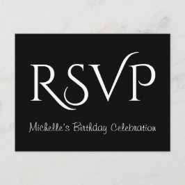Fancy en Glamoureus "RSVP"-Briefkaart Briefkaart