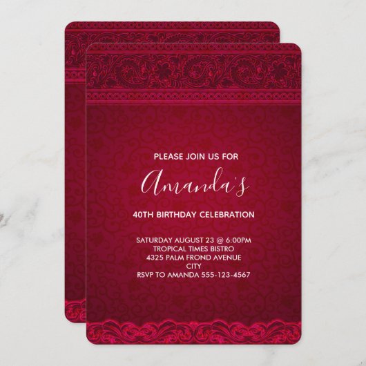 Fancy en legante Abstracte verjaardag Kaart (Voorkant / Achterkant)