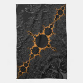 Fancy en vun fractals met roet Mandala-patronen Theedoek (Verticaal)