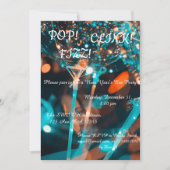 Fancy en vun nieuwjaarsuitnodiging kaart (Voorkant)